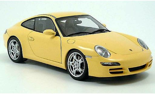 Porsche 911 S 1/18 Autoart Carrera amarillo 2004 coche miniatura
