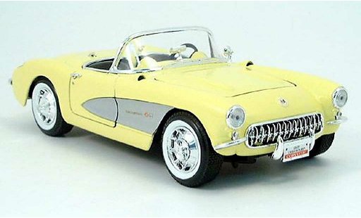 Chevrolet Corvette Convertible 1/18 Yat Ming C1 amarillo 1957 coche miniatura
