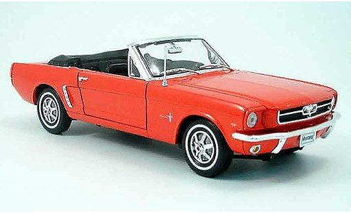 Ford Mustang Convertible 1/18 Welly cabriolet rojo abierto coche miniatura