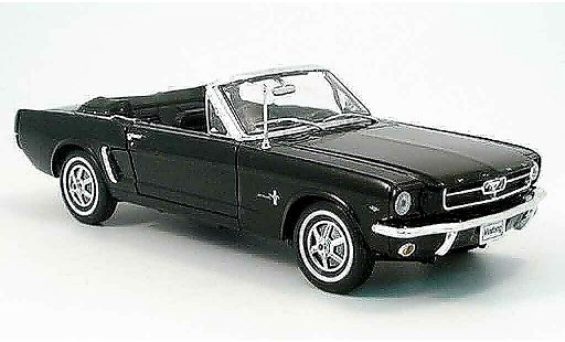 Ford Mustang Convertible 1/18 Welly cabriolet negro abierto coche miniatura