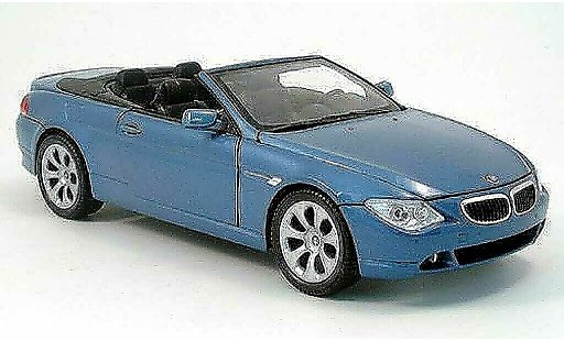 Bmw 645 Cabriolet 1/18 Welly E64 ci azul 2004 coche miniatura