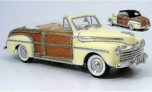 Ford Sportsman Cabriolet 1/18 Yat Ming amarillo avec stofftecho zum auswechseln 1946 coche miniatura