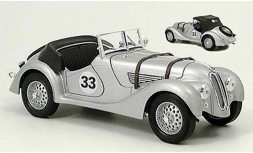 Bmw 328 course 1/18 Yat Ming 1940 no.33 gris coche miniatura