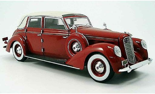 Lincoln Touring Base 1/18 Signature rojo et toit blanc 1937 coche miniatura