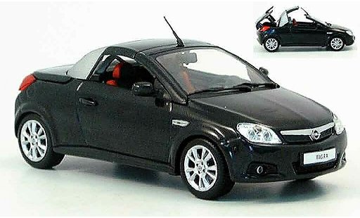 Opel Tigra Twin Top 1/43 Minichamps negro funktionsfahiges verd 2004 coche miniatura