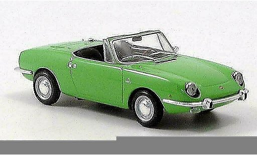 Fiat 850 Sport Spider 1/43 Minichamps verde 1968 coche miniatura