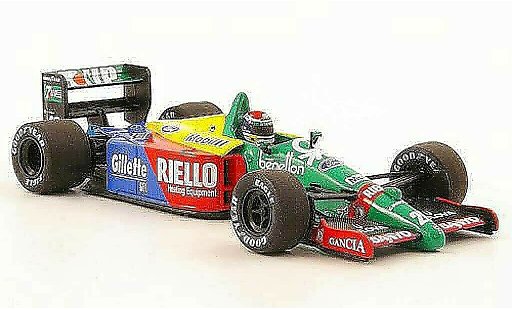 Benetton B189 course 1/43 Minichamps 1989 Benetton B 189 No.20 Riello E.Pirro Saison coche miniatura