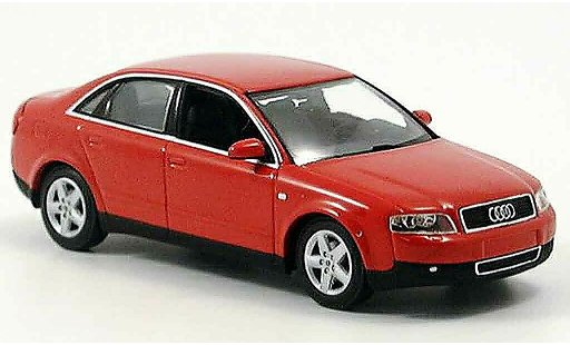 Audi A4 berline 1/43 Minichamps rojo 2000 coche miniatura