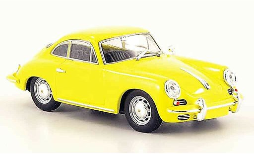 Porsche 356 C C 1/43 Minichamps 1965 C Coupe amarillo coche miniatura