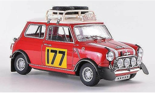 Austin Mini rallye 1/18 Kyosho Rally Cooper S Mk1 No.177 R.Aaltonen / H.Liddon Rally Monte Carlo 1967 coche miniatura