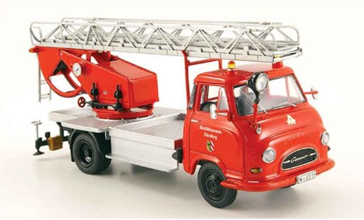 Hanomag Garant Pompiers 1/43 Schuco pompier Drehleiter coche miniatura