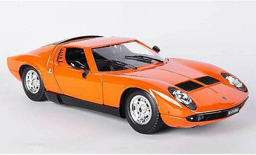 Lamborghini Miura Base 1/18 Burago naranja 1968 coche miniatura