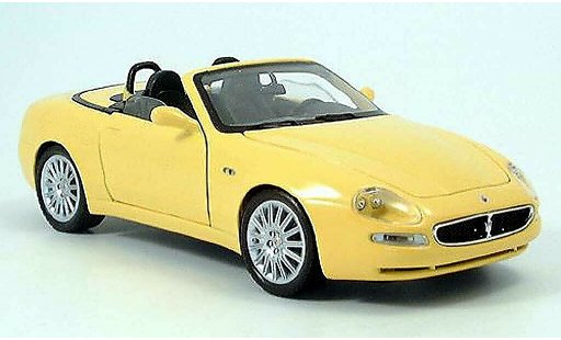 Maserati GT Spyder Base 1/18 Burago amarillo 2003 coche miniatura
