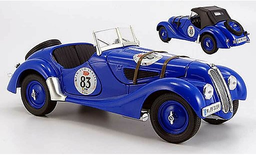Bmw 328 rallye 1/18 Ricko 1937 no.83 abnehmbares capota coche miniatura