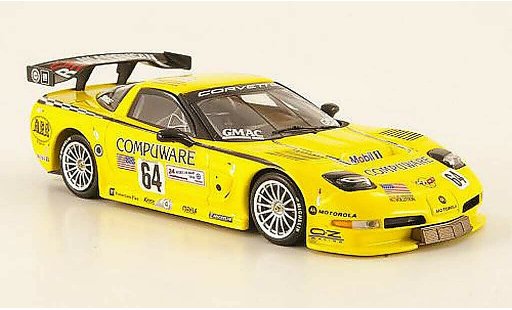 Chevrolet Corvette course 1/43 Minichamps C5 R GTS No.64 Compuware 24h Le Mans 2004 coche miniatura