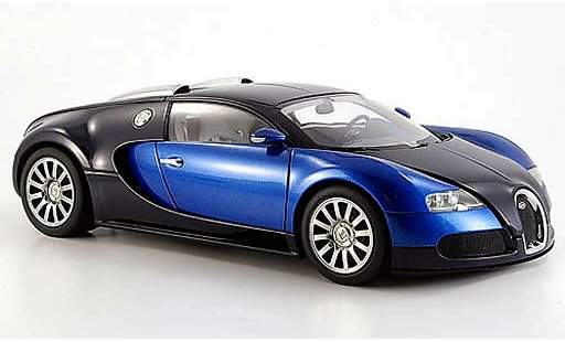 Bugatti Veyron coupe 1/18 Autoart 16.4 eb azul negro coche miniatura