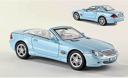 Mercedes Classe SL 500 1/43 Norev (R230) -azul coche miniatura