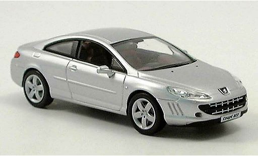 Peugeot 407 coupe 1/43 Norev gris 2005 coche miniatura