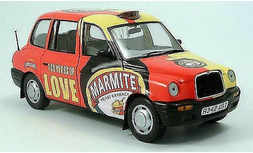 LTI TXI Marmite 1/18 Sun Star London Taxi amarillo-rojo 1988 coche miniatura