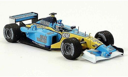 Renault F1 2002 1/43 Eagle team rs 202 no.14 j.trulli blue world coche miniatura