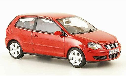 Volkswagen Polo Base 1/43 Minichamps rojo coche miniatura