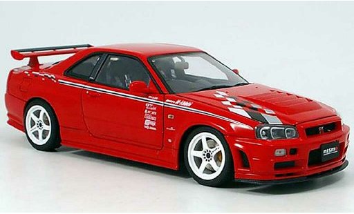 Nissan Skyline R34 1/18 Autoart gt-r r-tune r1 rojo 2002 coche miniatura