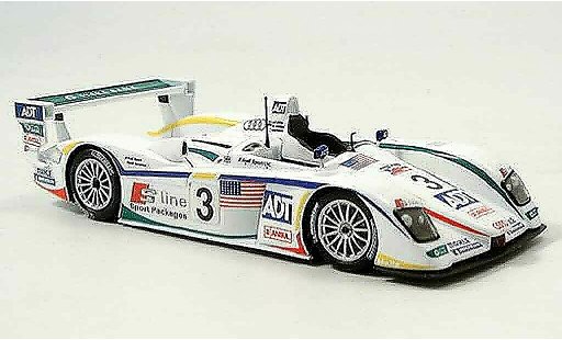 Audi R8 LMP course 1/43 Minichamps 2005 ganador LM Lehto Werner Kristensen coche miniatura