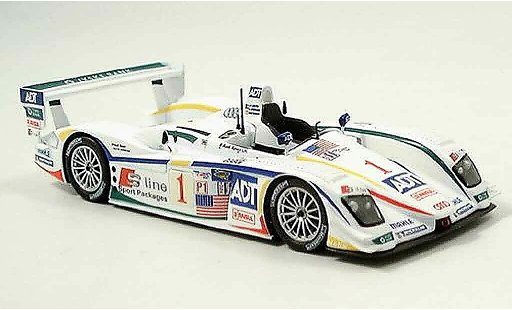 Audi R8 LMP course 1/43 Minichamps 2005 ganador Sebring Lehto Werner Kristensen coche miniatura