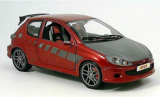 Peugeot 206 Tuning 1/43 Norev Street Racer rojo coche miniatura
