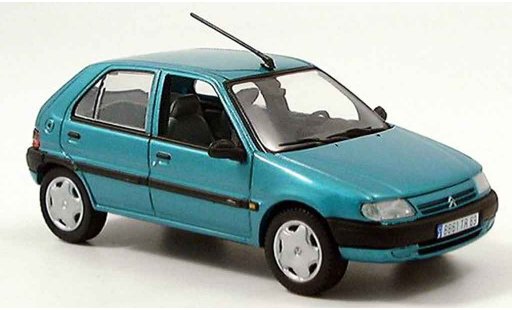 Citroen Saxo Berline 1/43 Norev verde 5 turer 1996 coche miniatura