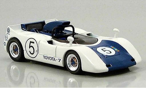 Toyota 7 GP 1969 1/43 Ebbro japan no. 5 blanco azul coche miniatura
