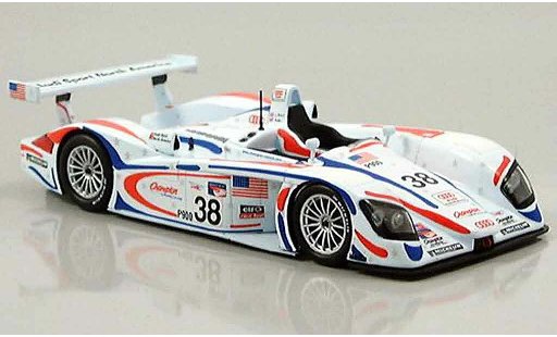 Audi R8 LMP course 1/43 Minichamps 2001 Petit LeMans Road Atlanta Herbert Wallace coche miniatura