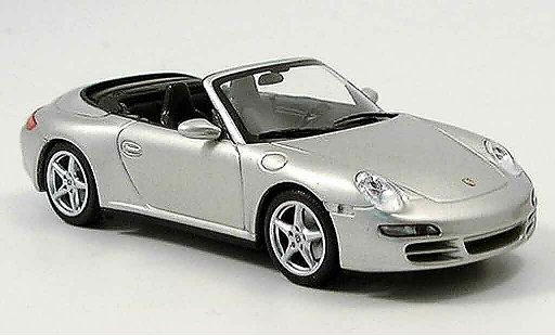 Porsche 911 4S 1/43 Minichamps Descapotable Carrera gris metallisee 2005 coche miniatura