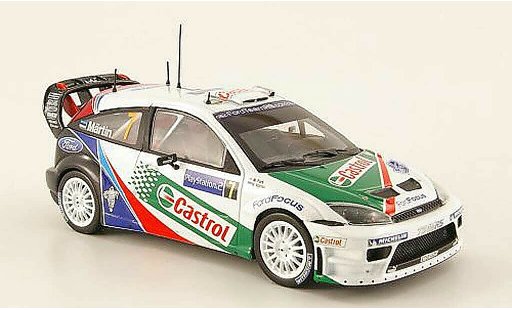 Ford Focus RS WRC 1/43 Minichamps No.7 Castrol ganador Rally Korsika 2004 coche miniatura