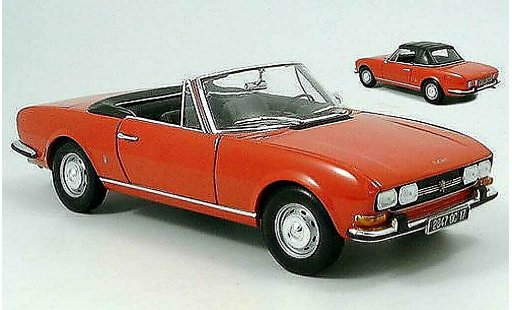 Peugeot 504 Cabriolet 1/18 Norev Descapotable rojo 1971 coche miniatura