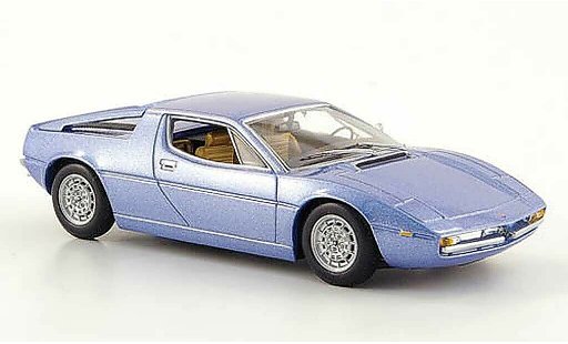 Maserati Merak Base 1/43 Minichamps gris azul 1974 coche miniatura