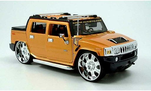Hummer H2 SUT 1/18 Maisto concept naranja tuningcar playerz coche miniatura