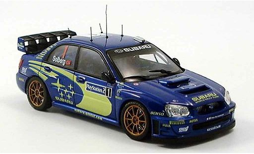 Subaru Impreza WRC 1/43 Autoart solberg mills rallye tour de corse 2004 coche miniatura