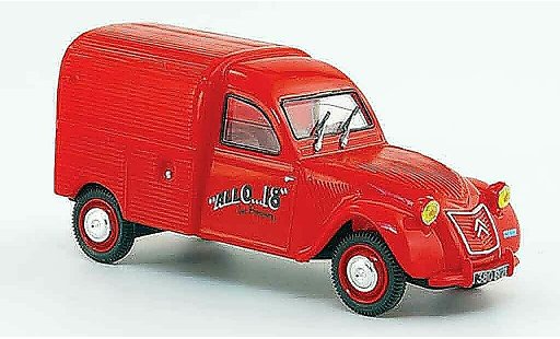 Citroen 2CV pompiers 1/43 Norev az dijon pompier frankreich 1955 coche miniatura