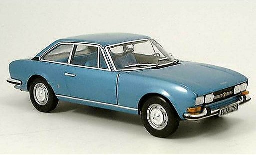 Peugeot 504 coupe 1/18 Norev azul 1971 coche miniatura