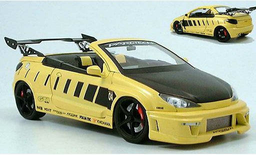 Peugeot 206 CC 1/18 Norev Parotech amarillo coche miniatura