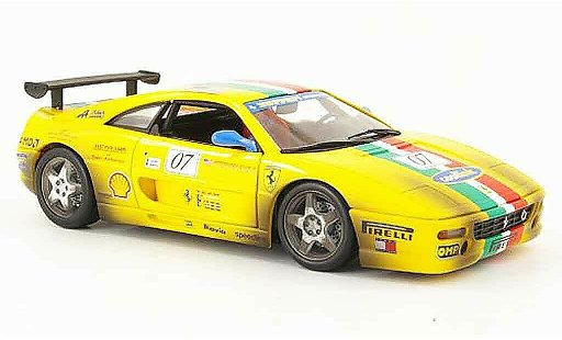 Ferrari F355 Berlinetta 1/18 Hot Wheels Berlina challenge amarillo coche miniatura