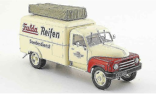 Hanomag L28 Kastenwagen 1/43 Schuco Furgoneta Fulda Reifen coche miniatura