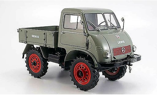 Mercedes Unimog 401-404 1/18 Schuco 401 avec westfalia kabine gris coche miniatura