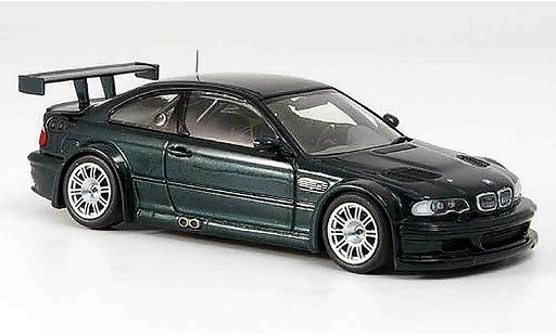 Bmw M3 coupe 1/43 Minichamps GTR E46 verde Strassenausfuhrung 2001 coche miniatura