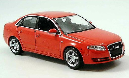 Audi A4 berline 1/43 Minichamps rojo 2004 coche miniatura