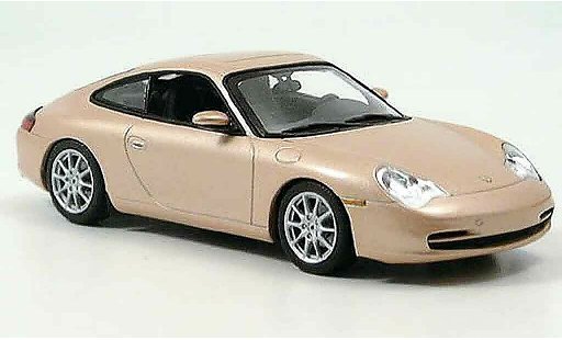 Porsche 911 Carrera 1/43 Minichamps gris metallisee beige 2001 coche miniatura