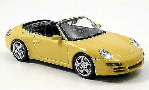 Porsche 911 S 1/43 Minichamps Carrera 911 Carrera Descapotable amarillo 2005 coche miniatura