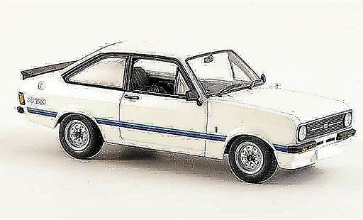 Ford Escort RS 1800 1/43 Minichamps blanco 1975 MK2 coche miniatura