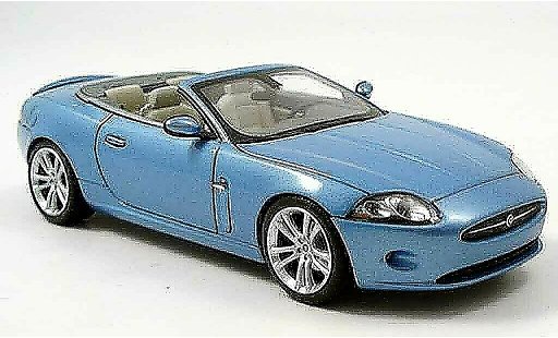 Jaguar XK Cabriolet 1/43 Minichamps Descapotable azul 2005 coche miniatura